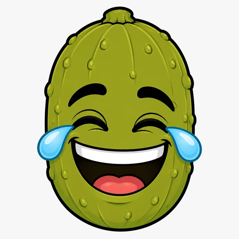 Sticker de Pepinillo riendo